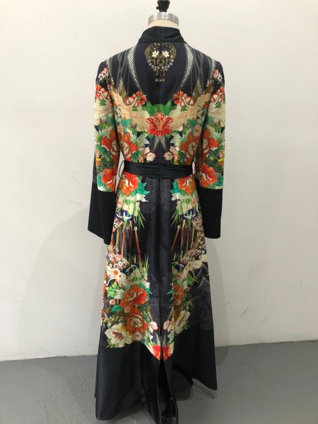 Camilla Embroidered Silk Jacquard Embellished Coat