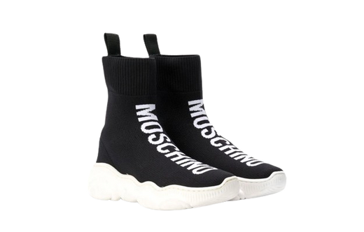 Moschino Kid's Black Sock Trainers