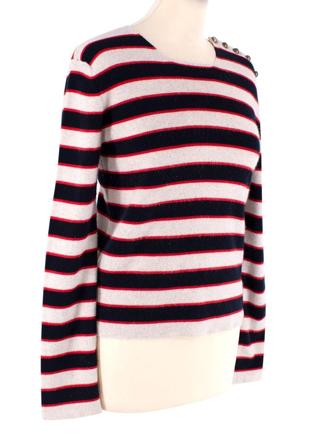 Valentino ricolour striped cashmere sweater