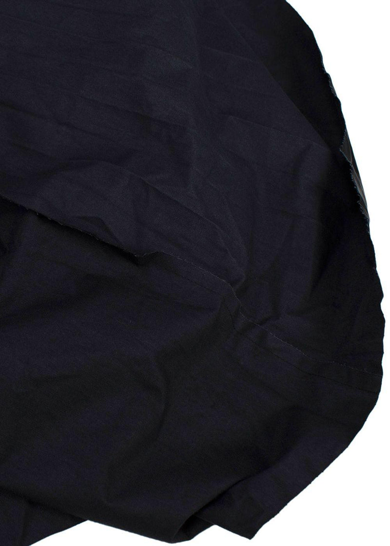 MM6 Maison Martin Margiela Black Faux Leather Pleated Midi Skirt