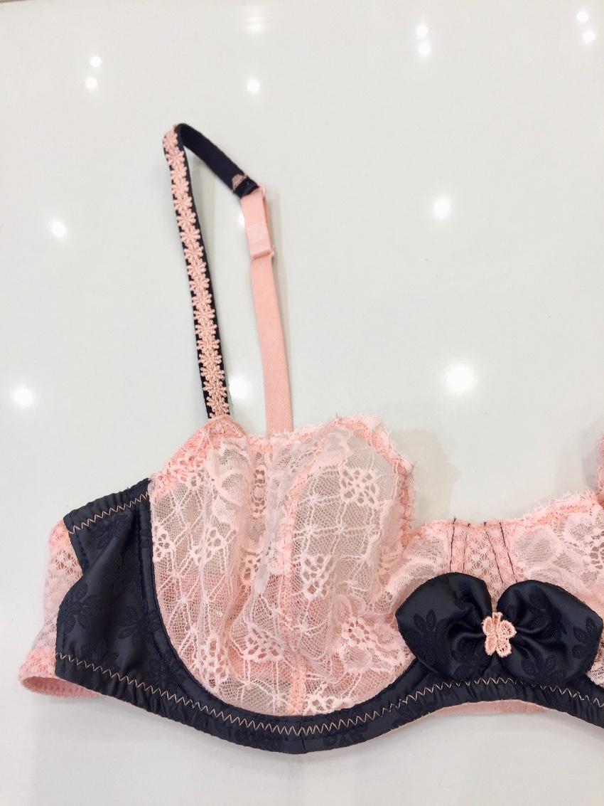 Aubade Ballet Pink Leavers Lace Underwired Bra