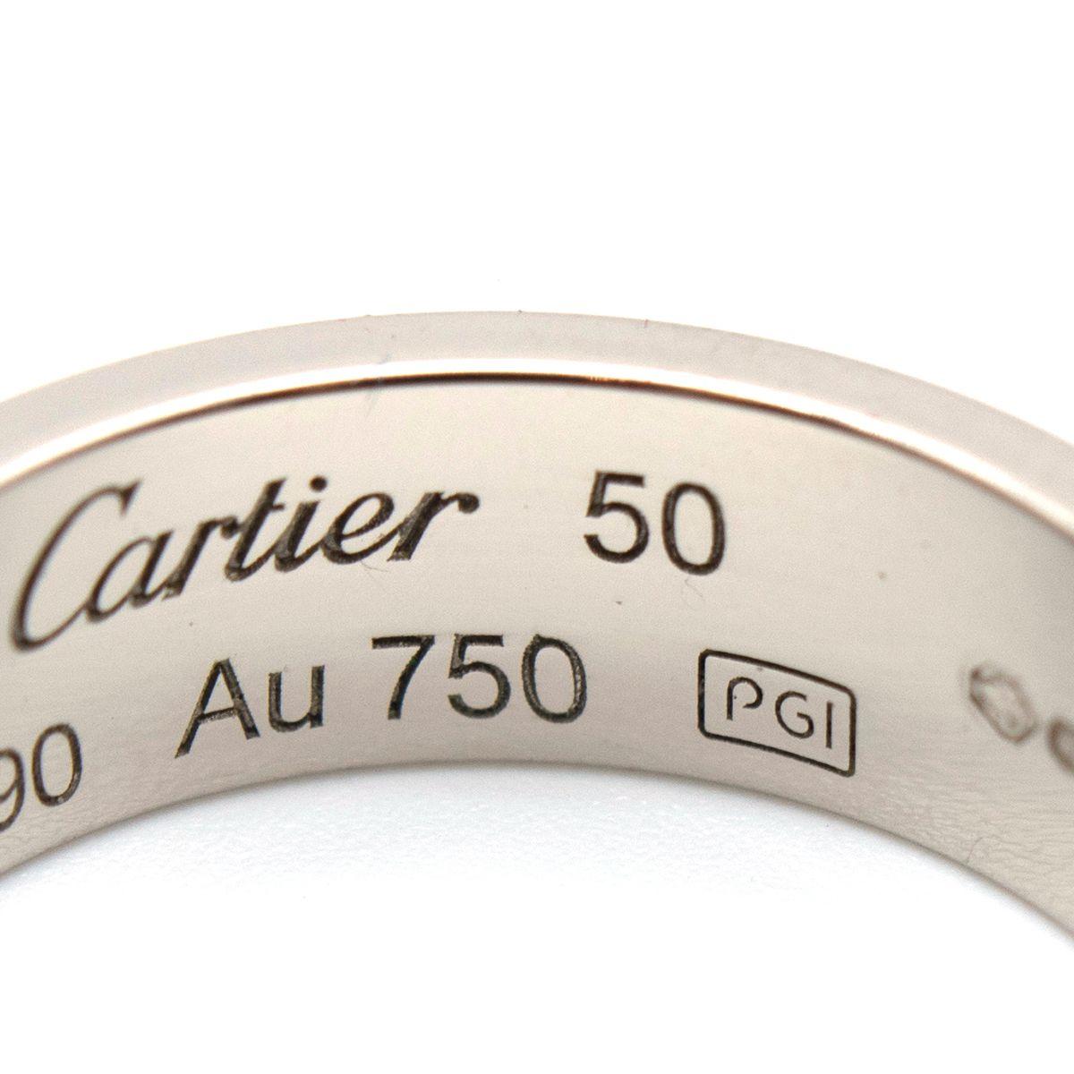 Cartier White Gold LOVE Ring 50