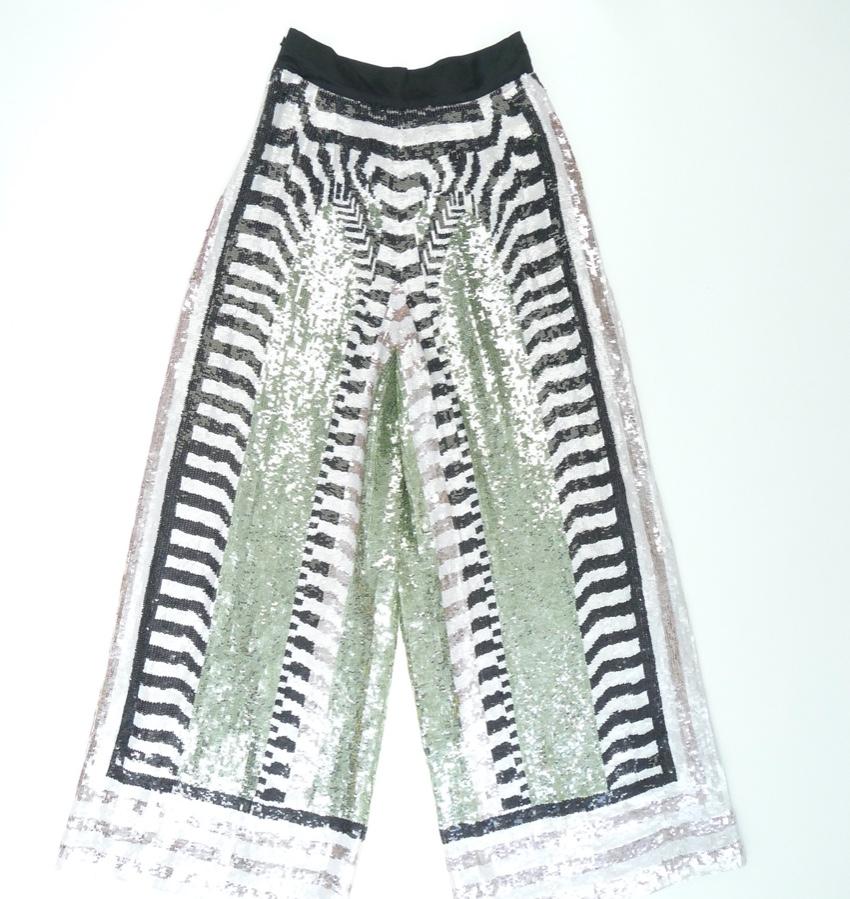 Temperley Idol wide leg sequin trousers