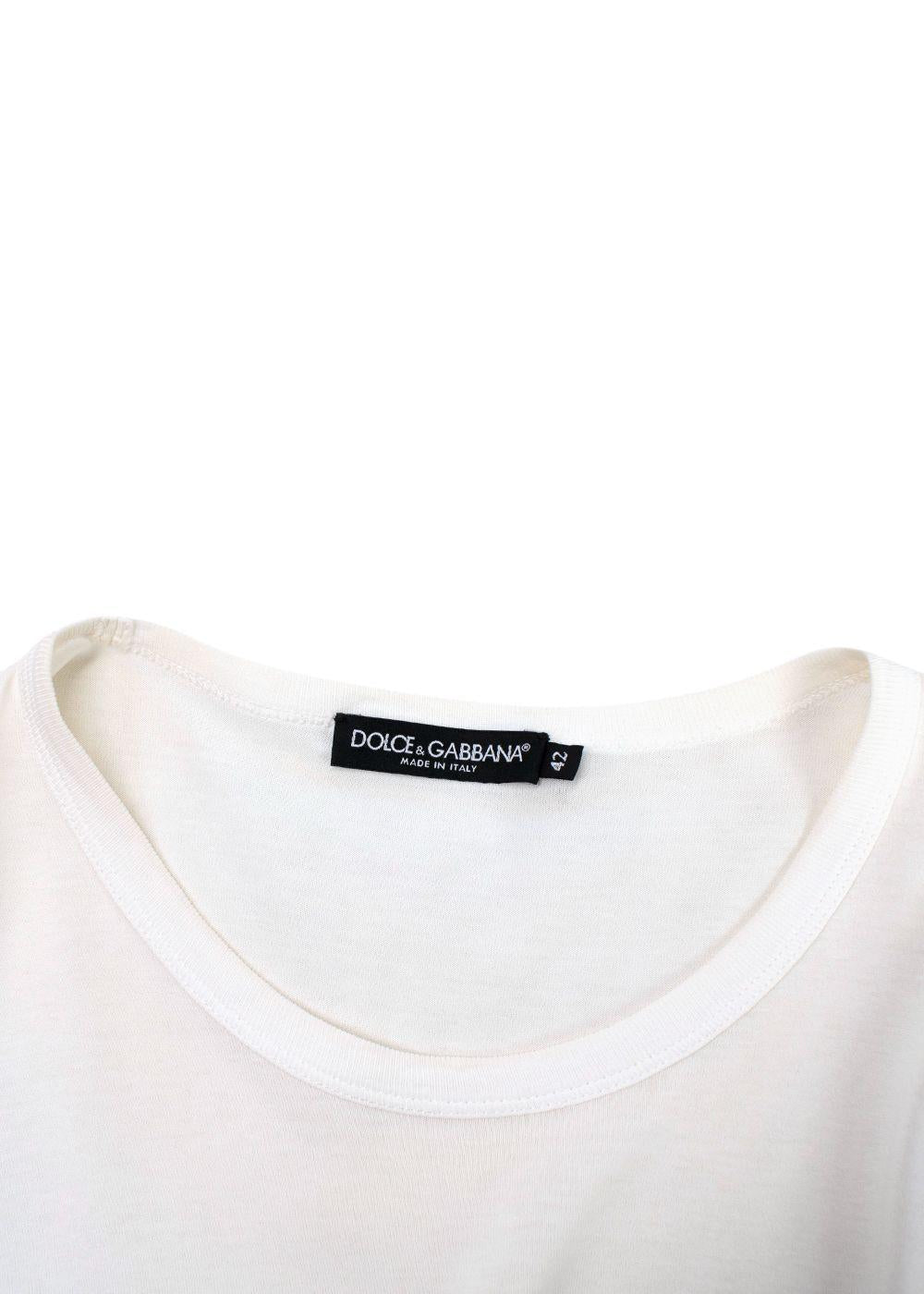 Dolce & Gabbana Ivory "Millennials" Logo T-Shirt
