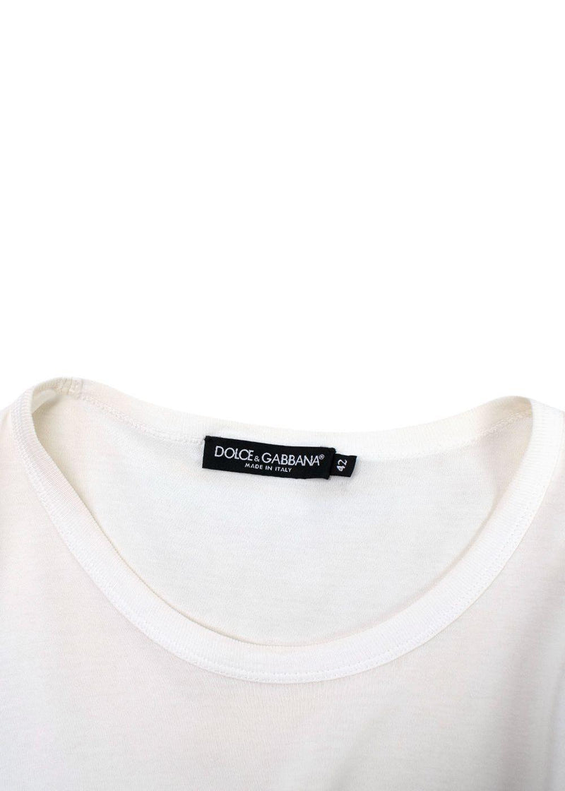 Dolce & Gabbana Ivory "Millennials" Logo T-Shirt