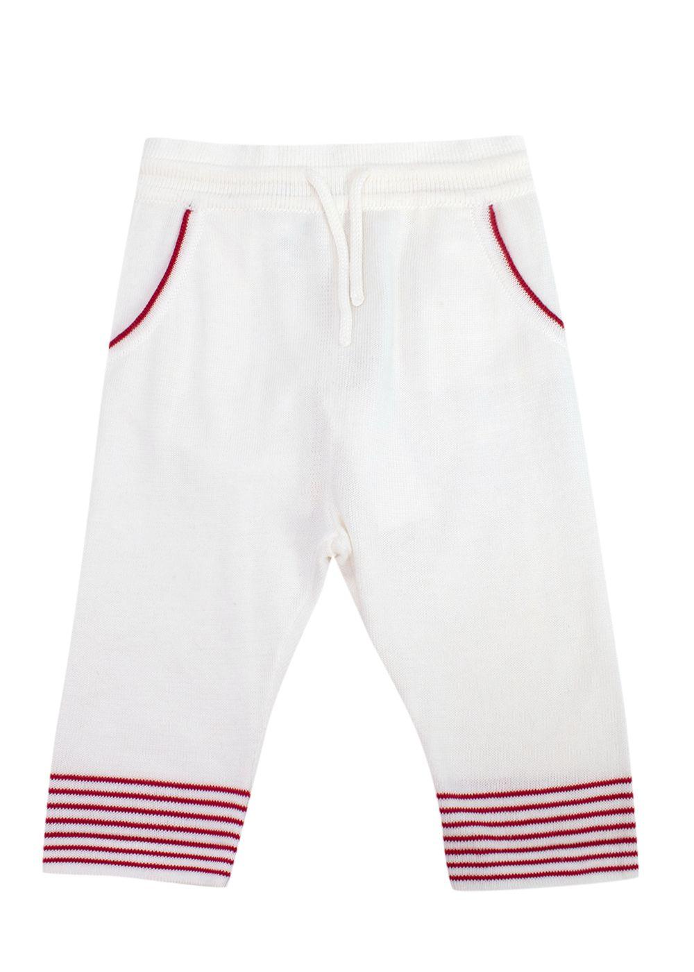 Loro Piana 3-6m Red and White Striped Knit Baby Top and Pants Set