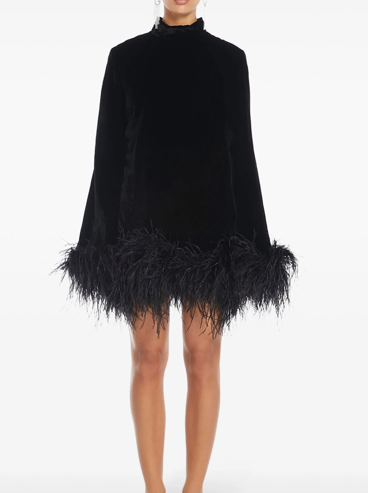 Gina Feather Trim Minidress