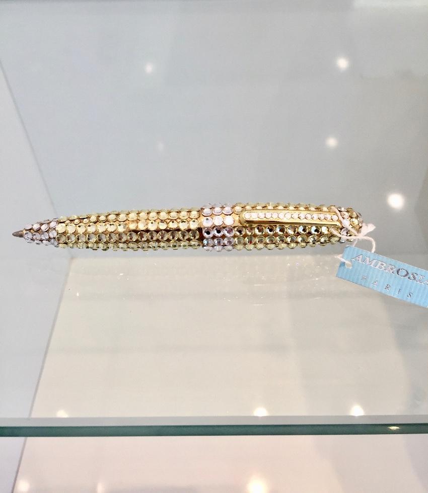 Ambrosia Gold Swarovski Crystal Ball Point Pen