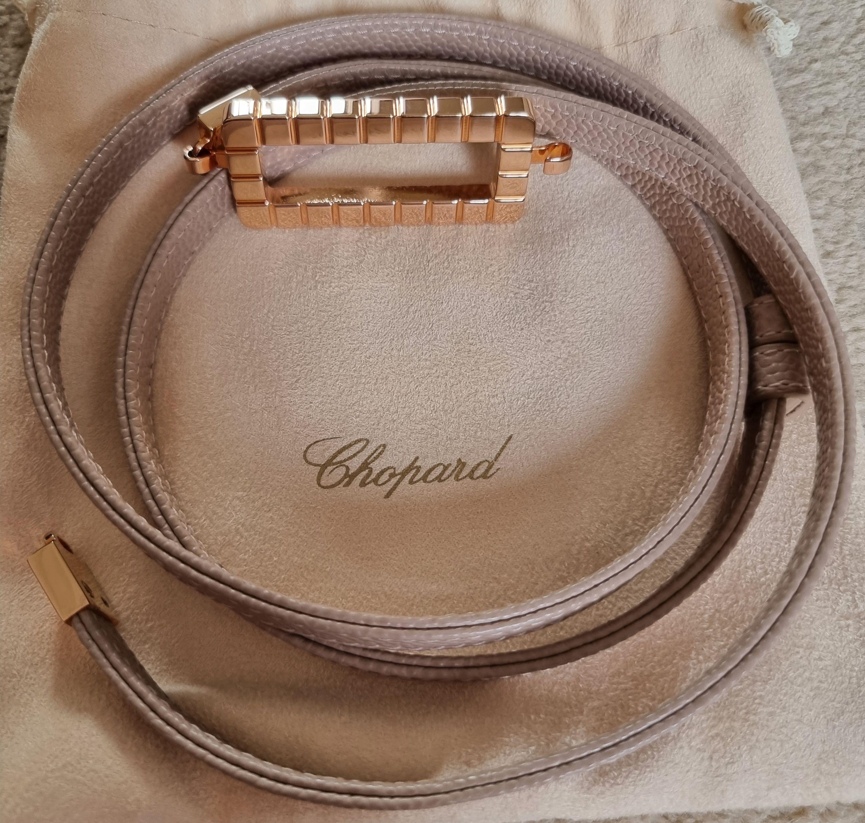 Rose Gold Taupe Ice Cube Belt