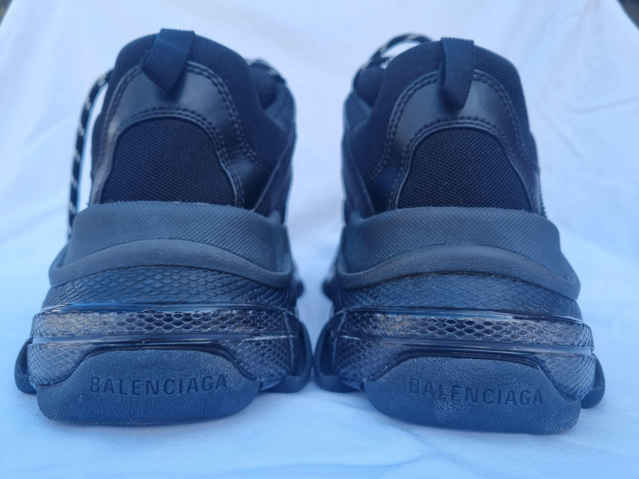 Black Triple S Chunky Sneakers