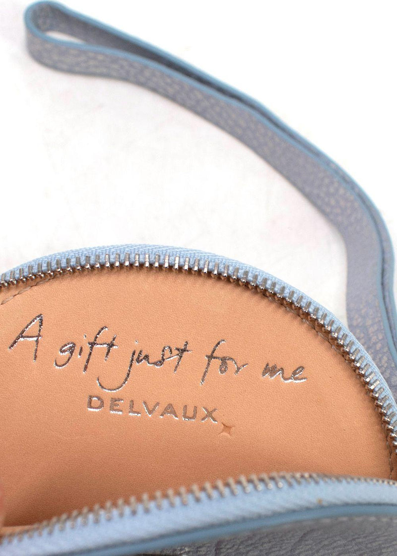 Delvaux Metallic Blue Coin Purse