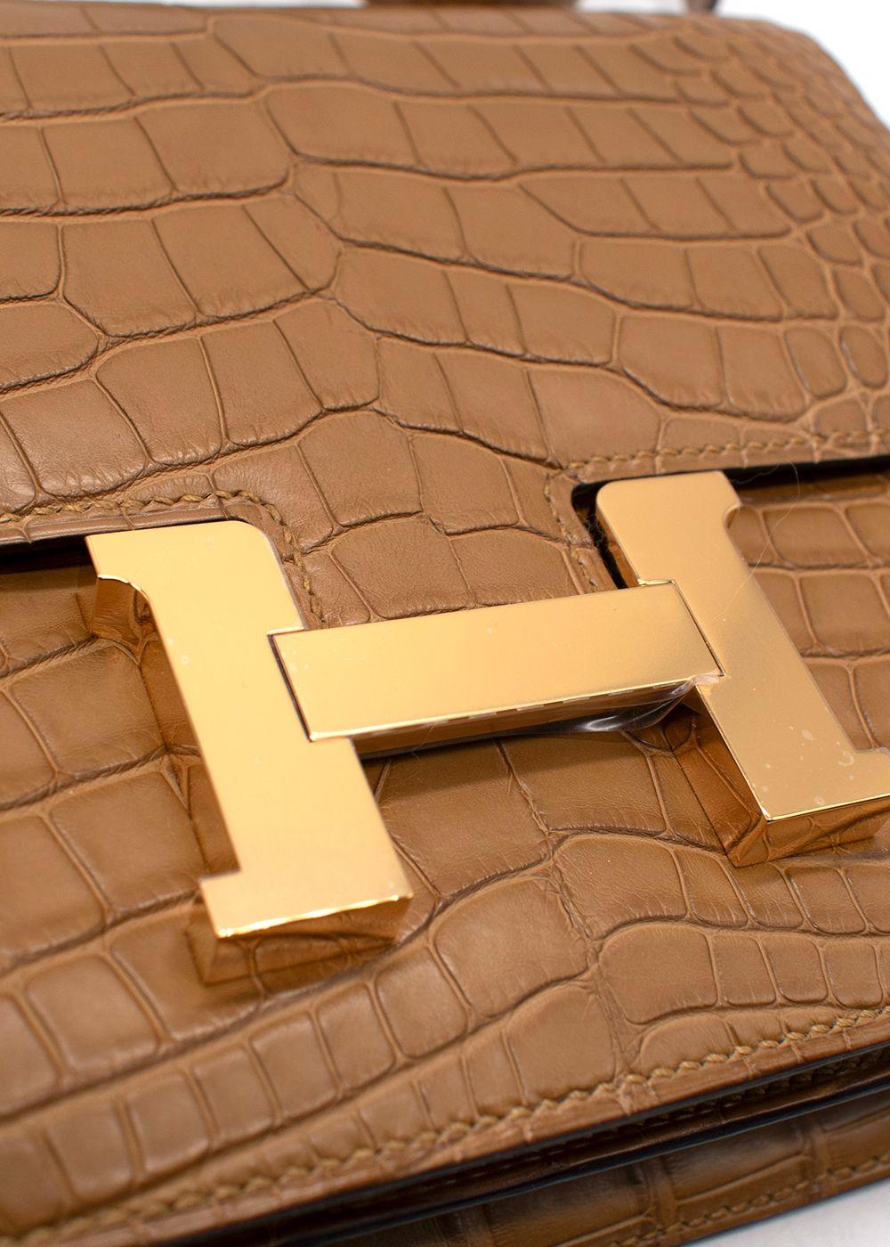 Hermes Constance 18 in Matte Alligator with Gold Hardware