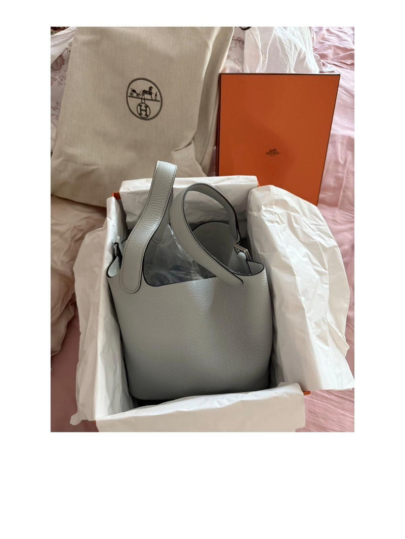 Hermes Bleu Pale Picotin 18