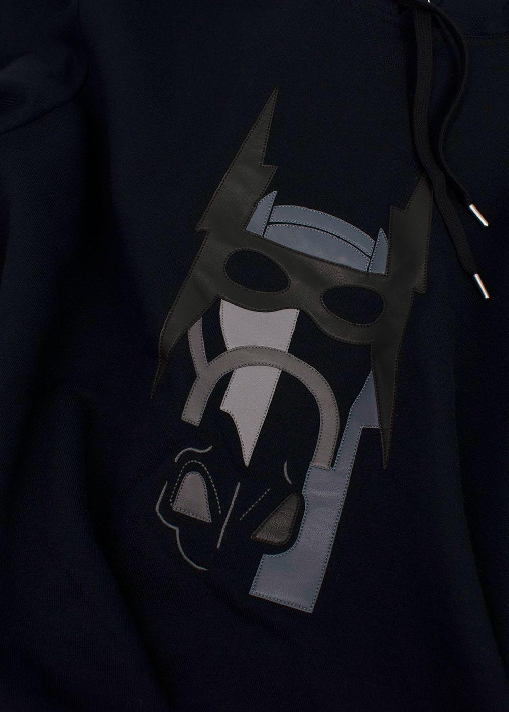 Hermes Dark Navy Hoodie with Leather Detail