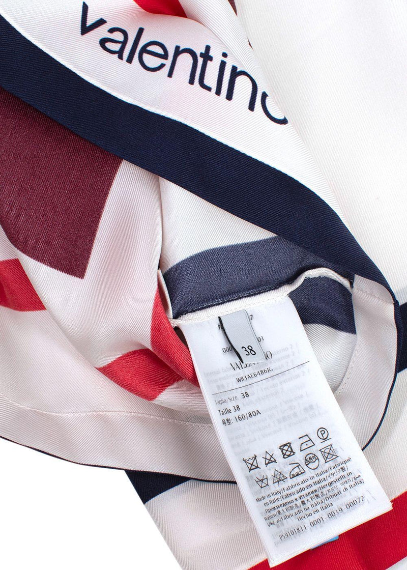 Valentino Cream Silk Shirt And Trouser Set