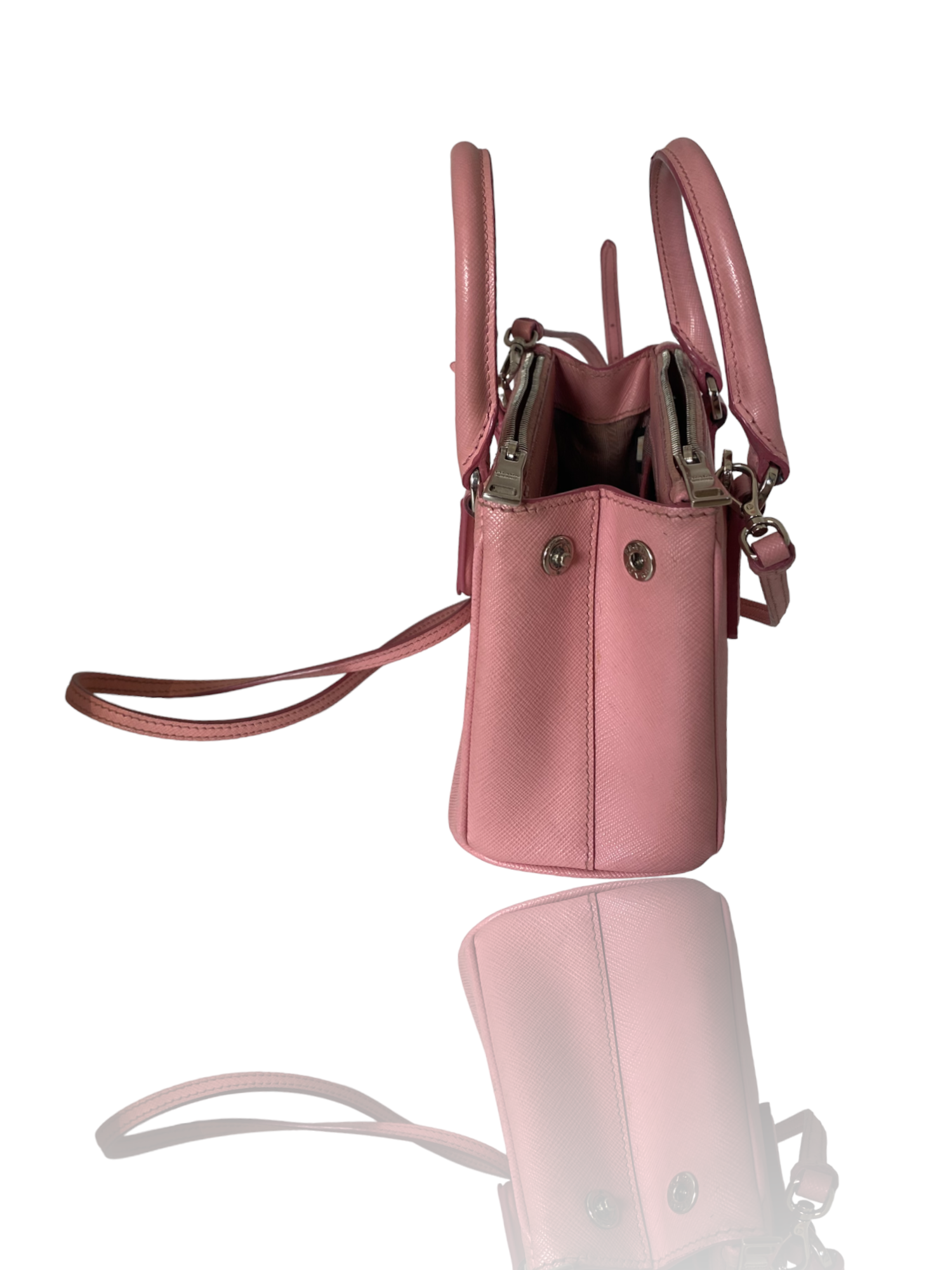 Pink Saffiano Galleria Mini-Bag
