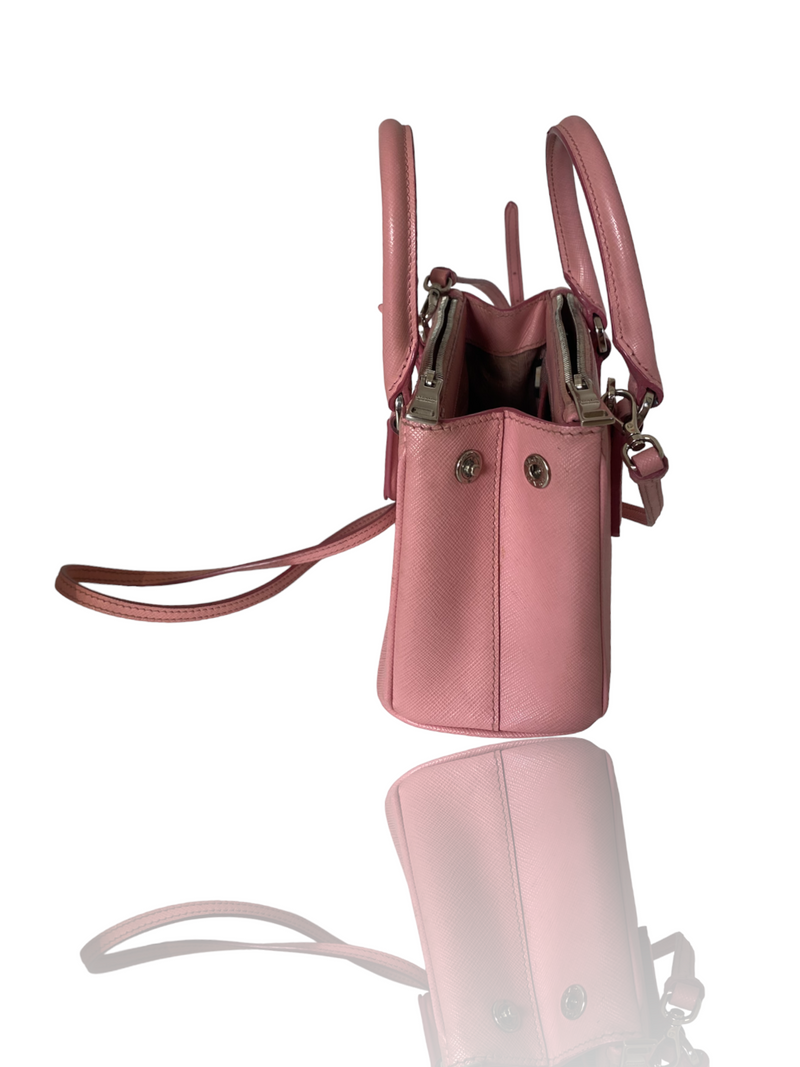 Pink Saffiano Galleria Mini-Bag