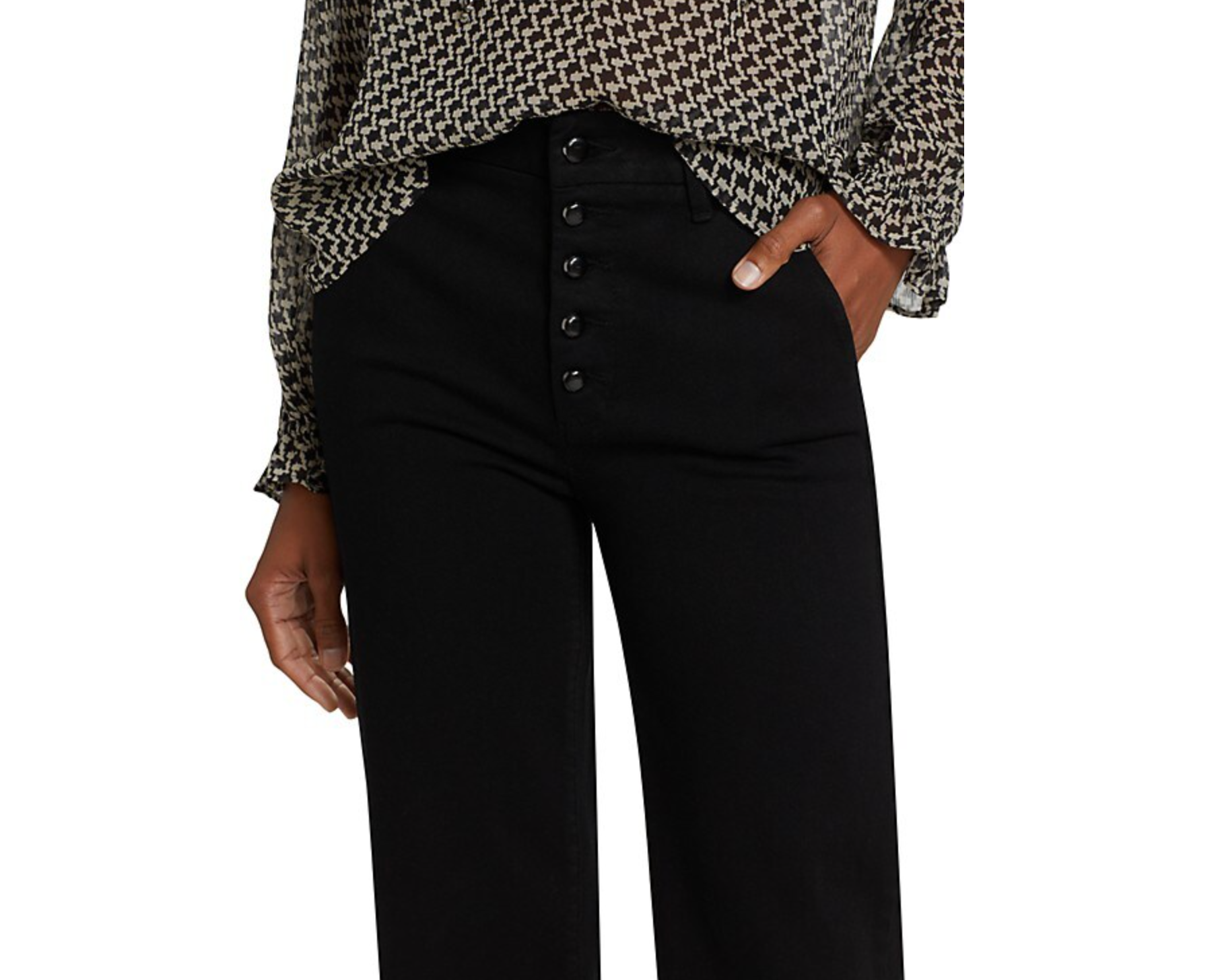 Paige Leenah Black Flared Jeans