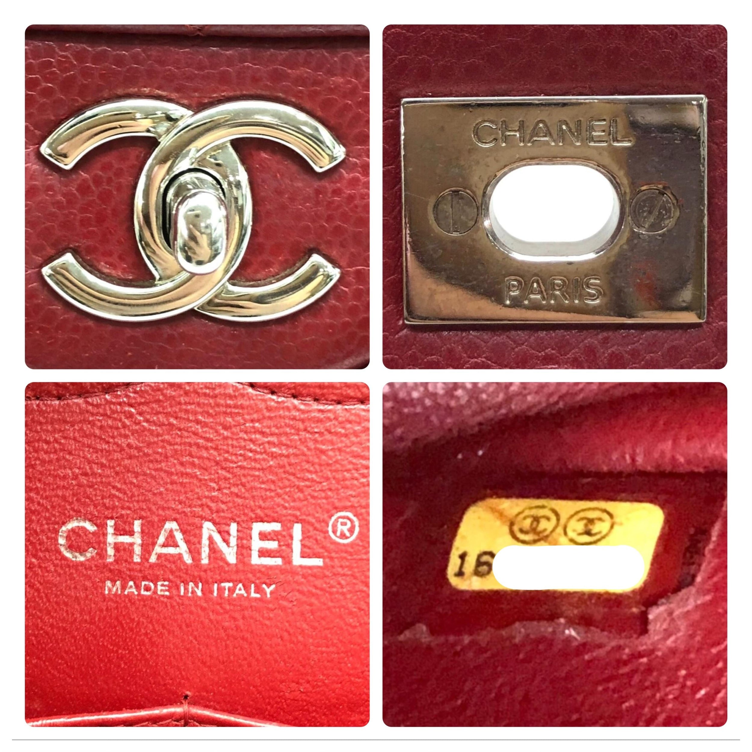 Chanel Burgundy Caviar Leather Jumbo Double Flap Bag