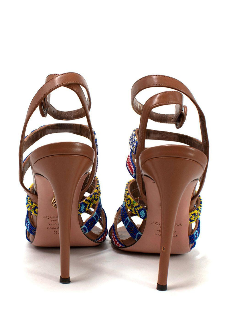 Aquazzura Beaded Strap Heels