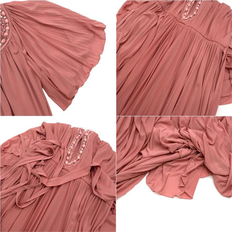 Zuhair Murad Pink Chiffon Embellished Gown
