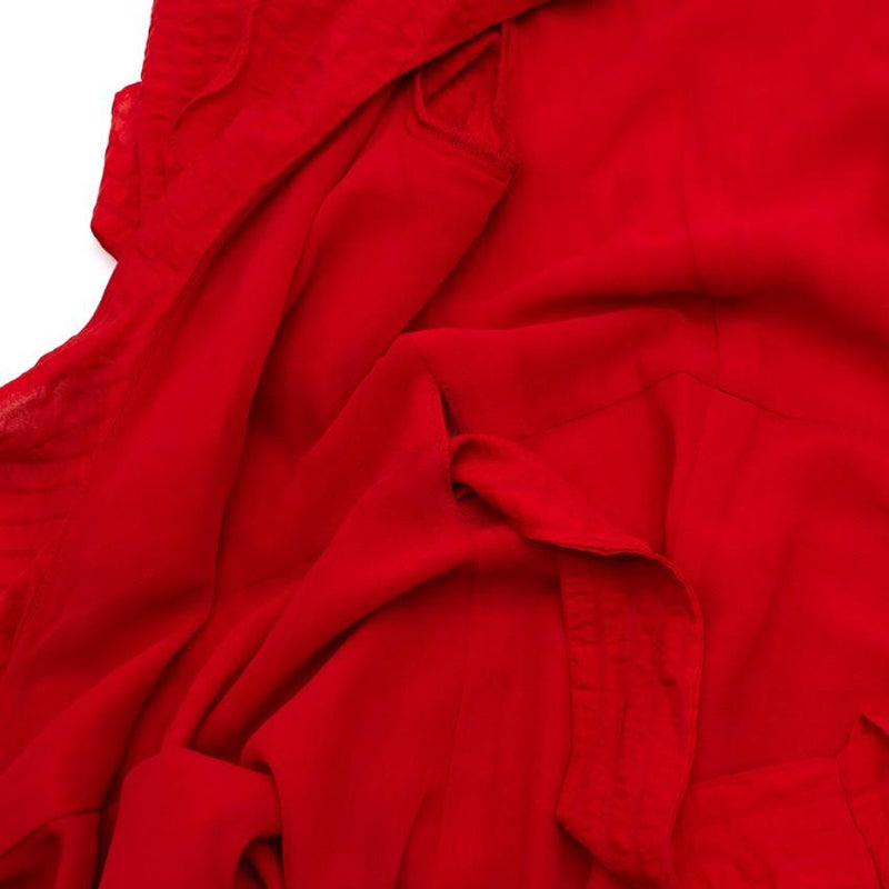 C/MEO Collective Red Advance Ruffle Wrap Dress