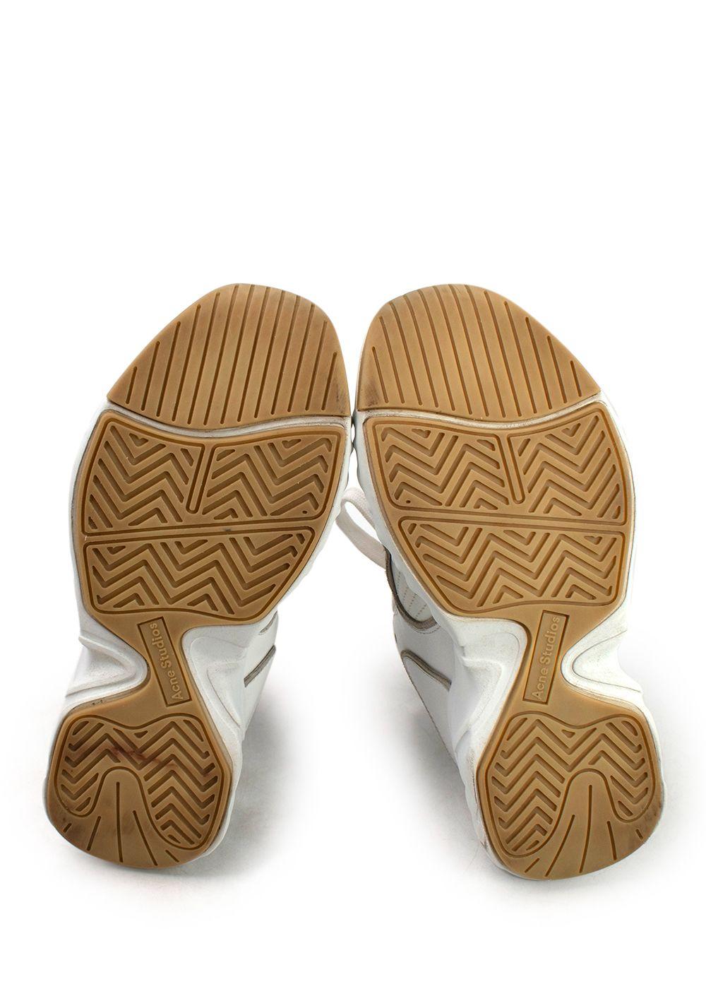 Acne Studios White Leather Manhattan Sneakers