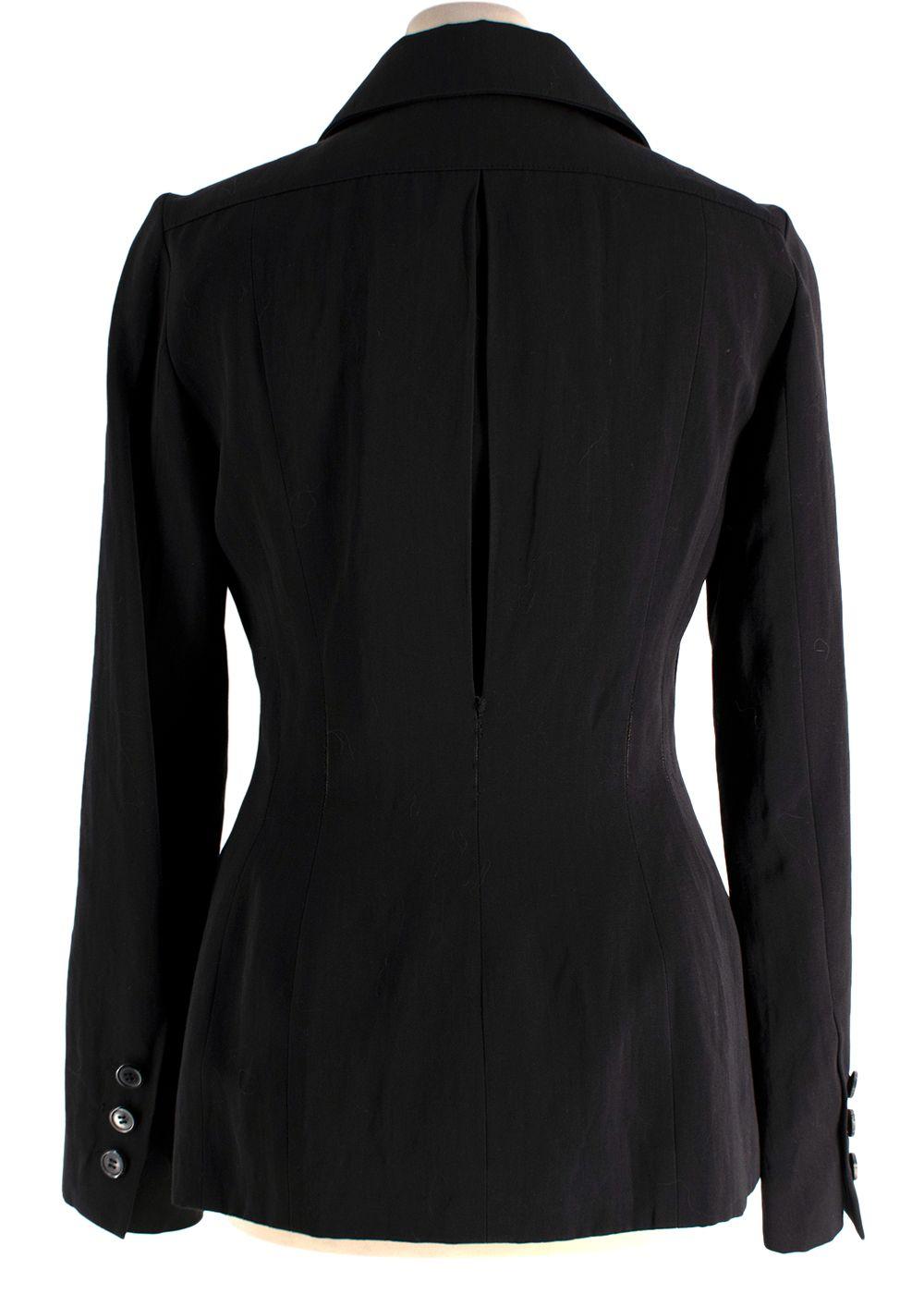 Lanvin Black Single Breasted Wool Blend Jacket