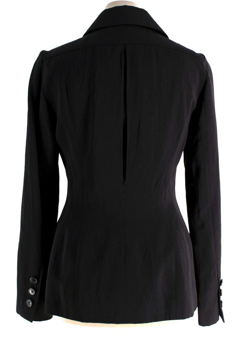 Lanvin Black Single Breasted Wool Blend Jacket