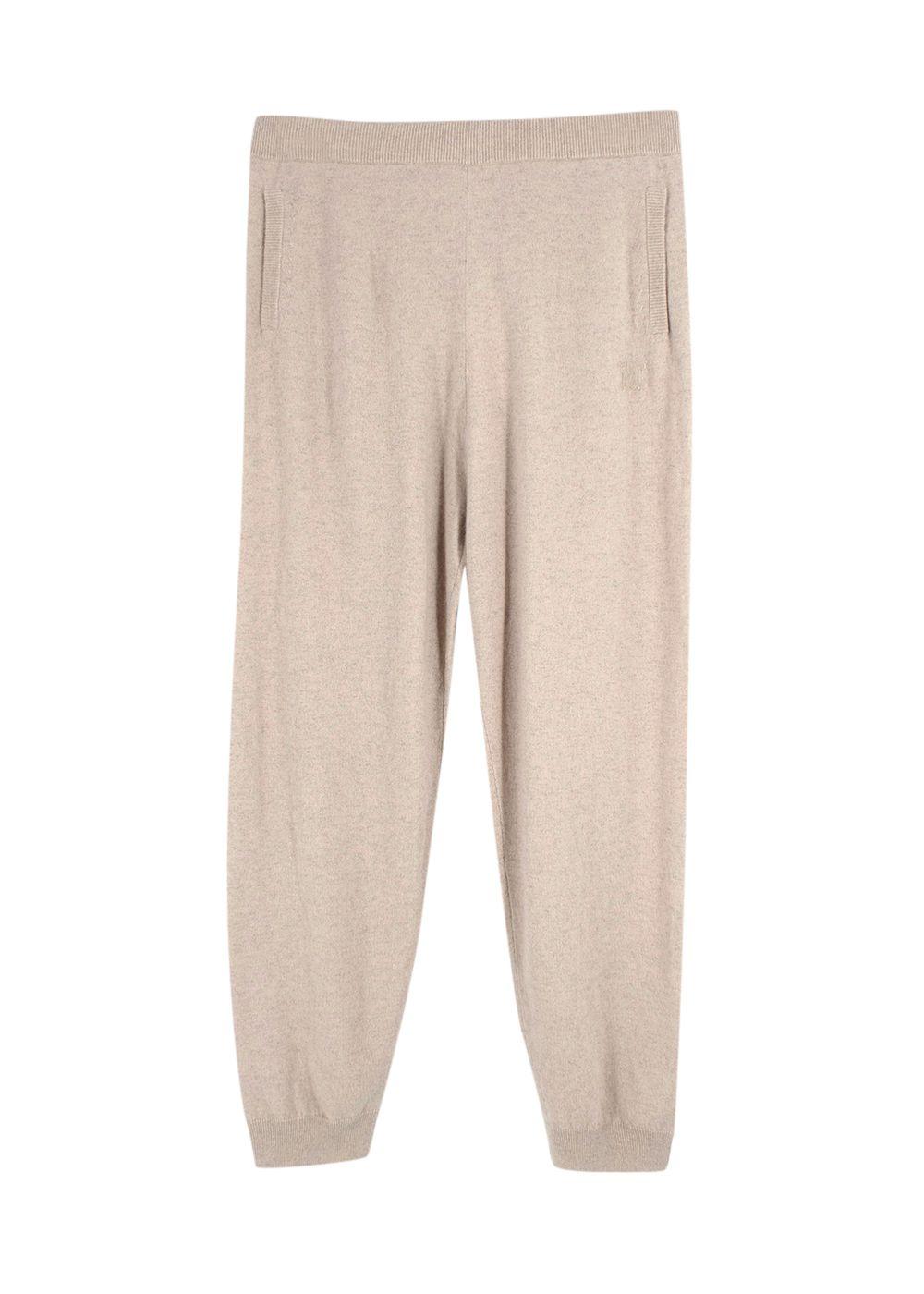 Max Mara Beige Cashmere-Blend Lounge Trousers