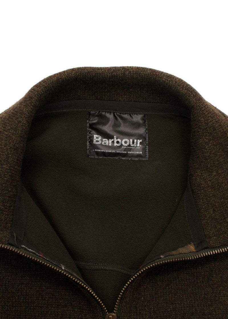 Barbour Khaki Longline Wool Blend Fleece