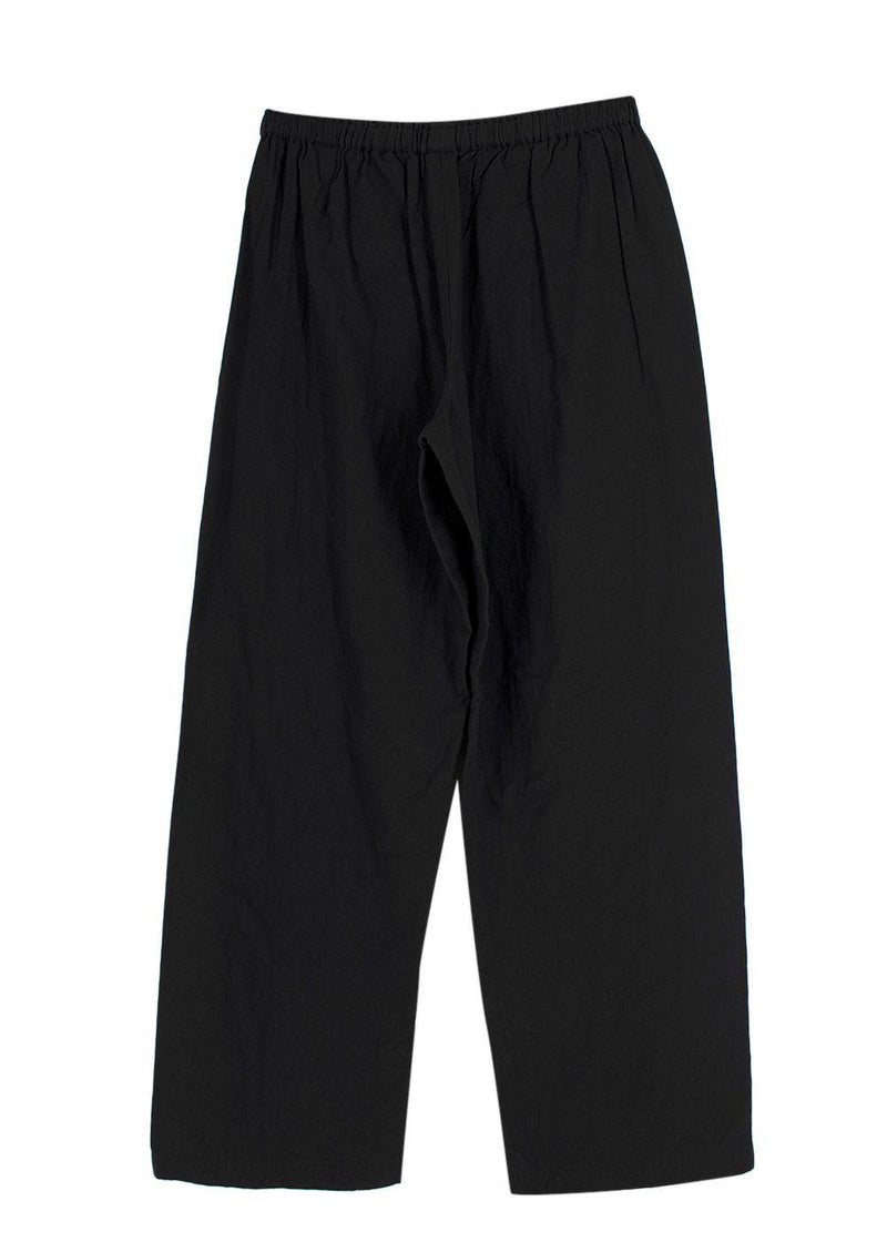 Shirin Guild Black Cotton Wide Leg Trousers