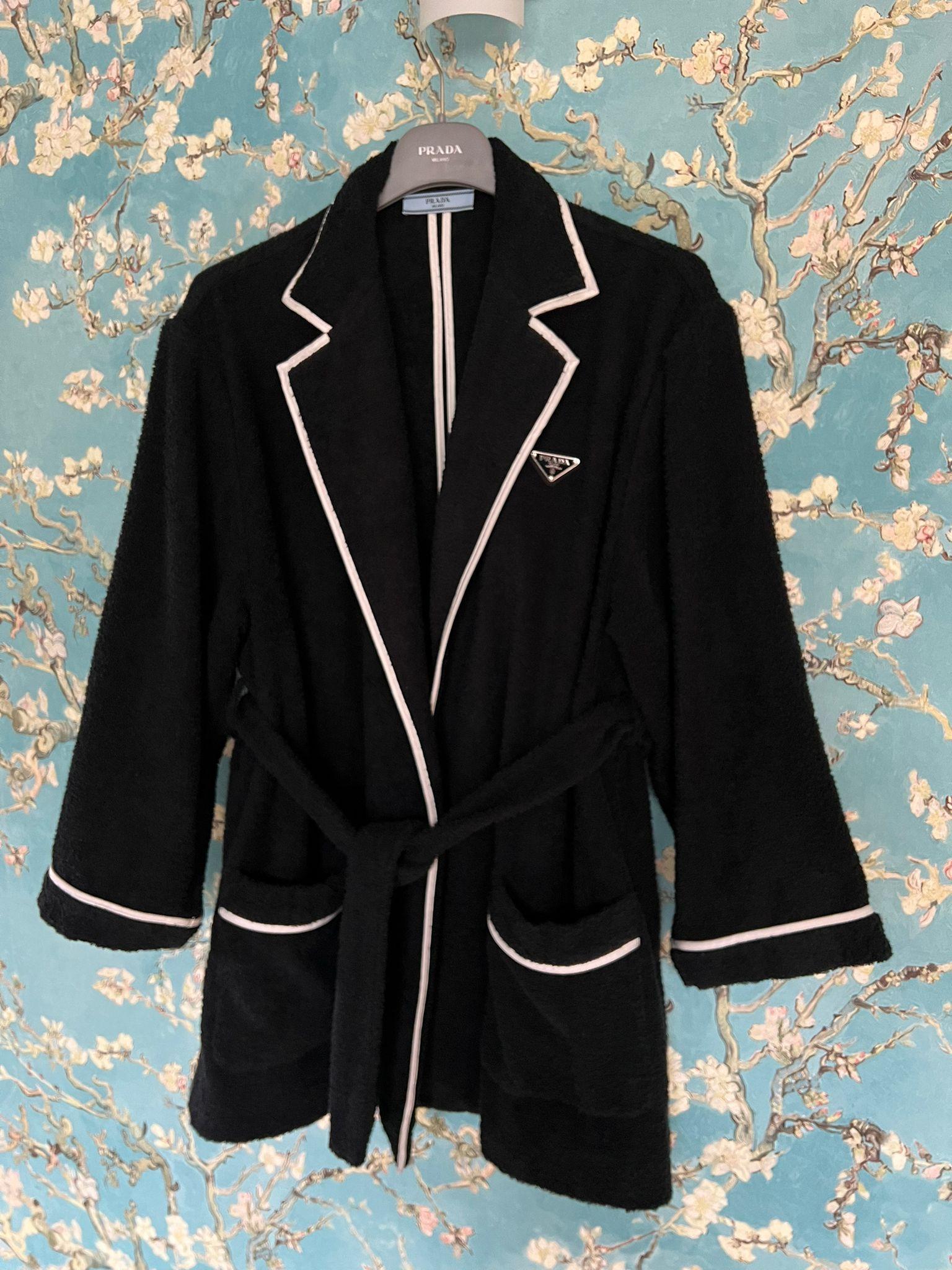 Prada Black Terry Towelling Jacket