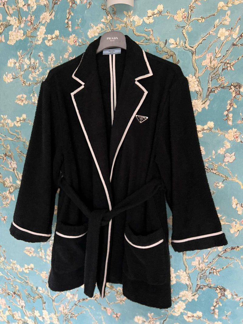 Prada Black Terry Towelling Jacket