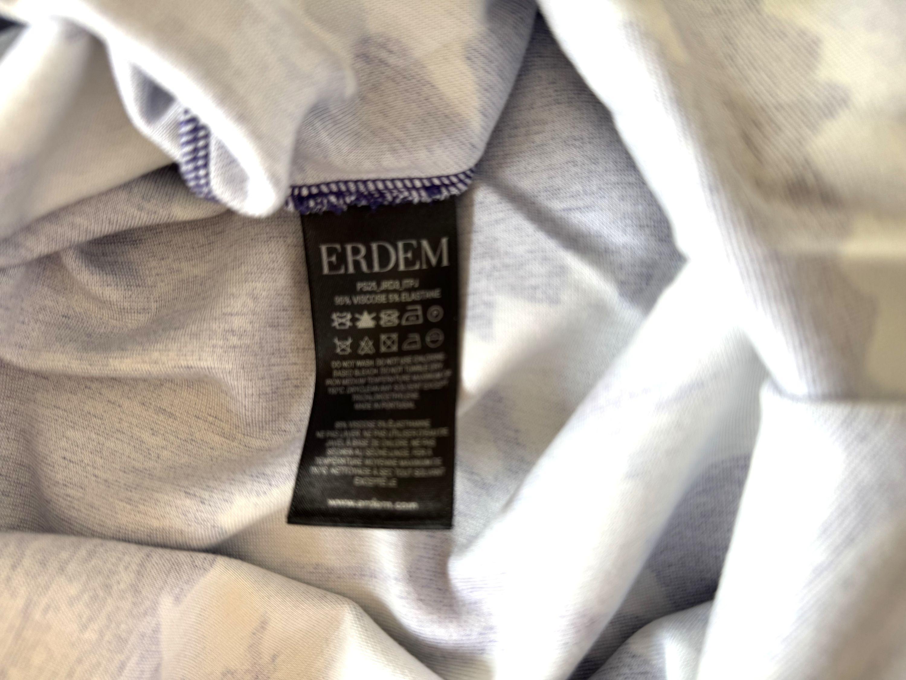 Erdem Printed Blue Jersey Midi Dress