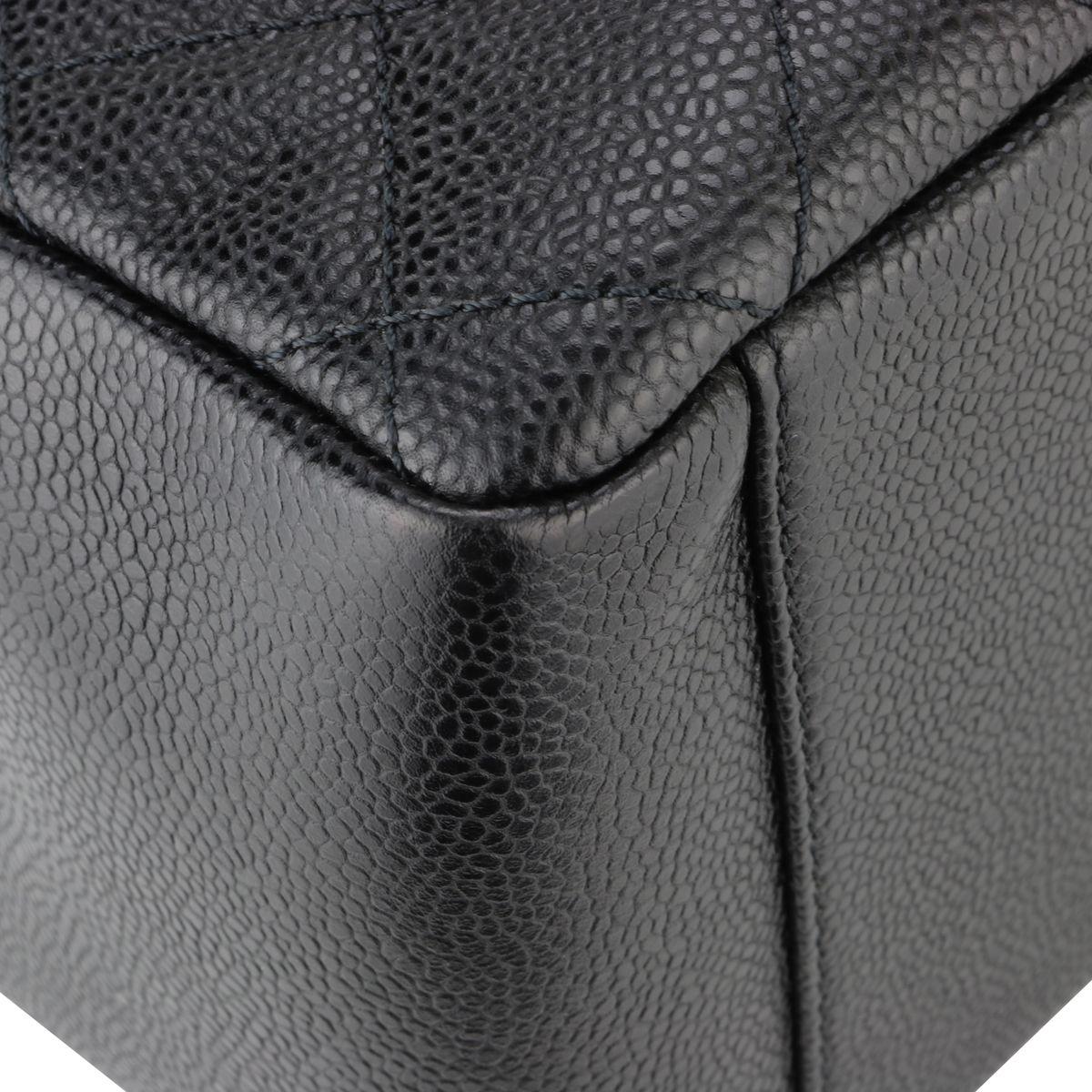 Chanel Black Caviar Leather Grand Shopping Tote
