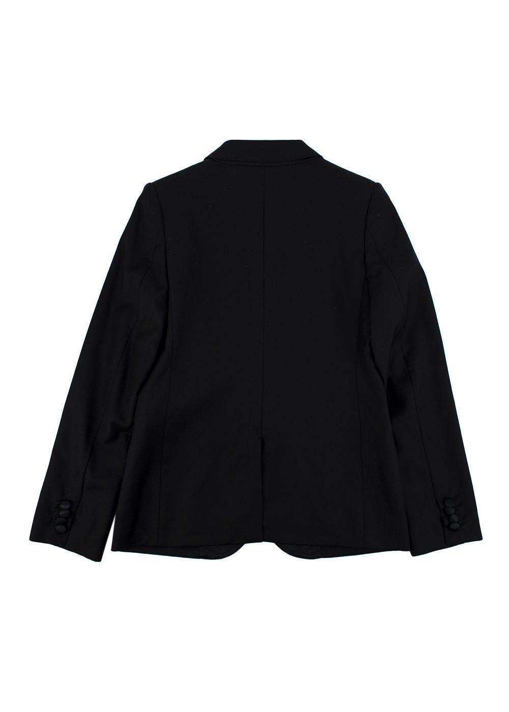 Dolce & Gabbana Kid's Black Single Breasted Wool Silk Blend Blazer