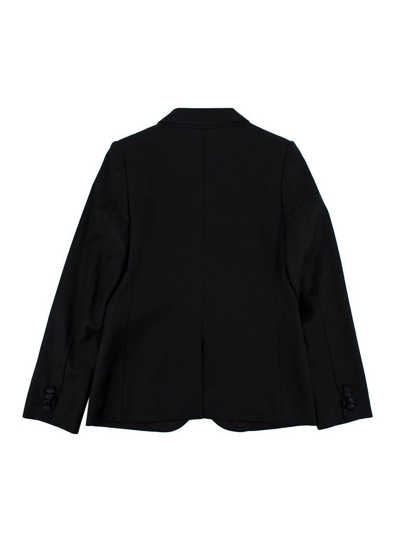 Dolce & Gabbana Kid's Black Single Breasted Wool Silk Blend Blazer