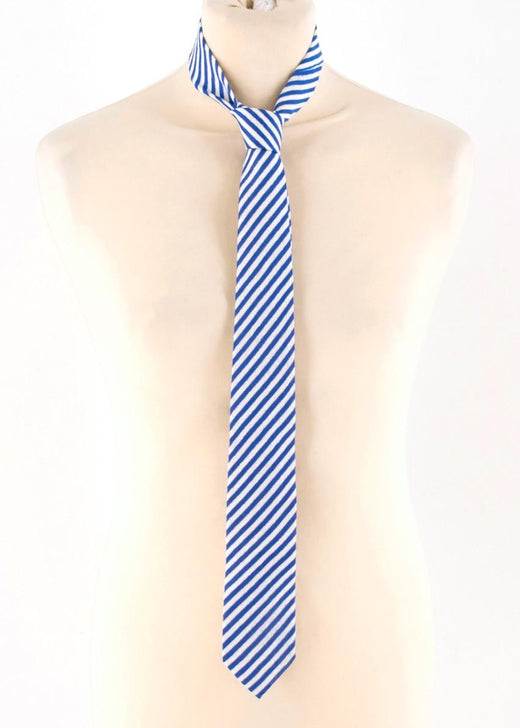 AD56 Milano Blue & White Striped Tie