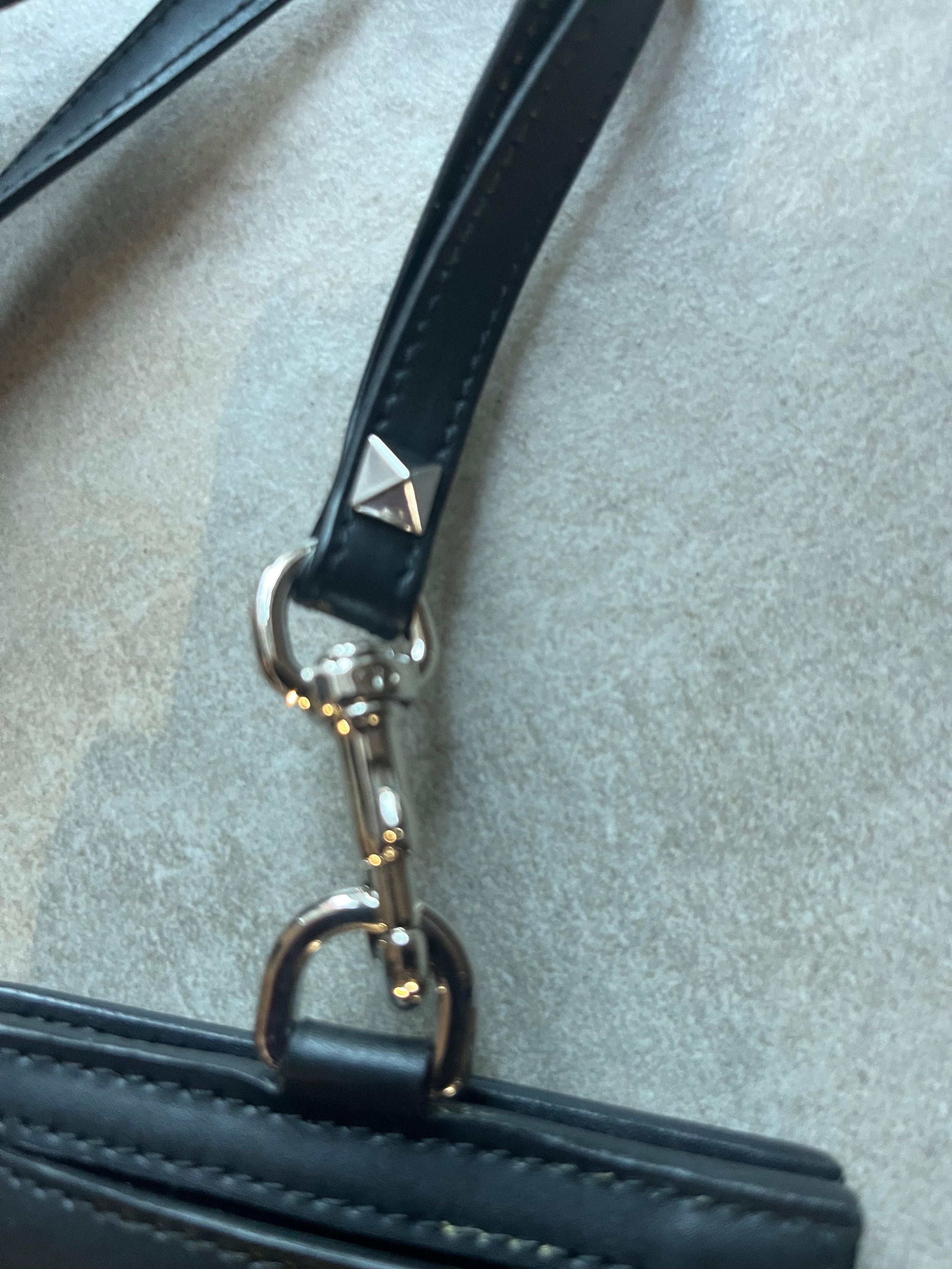 Valentino Black Foldable Wallet on Strap