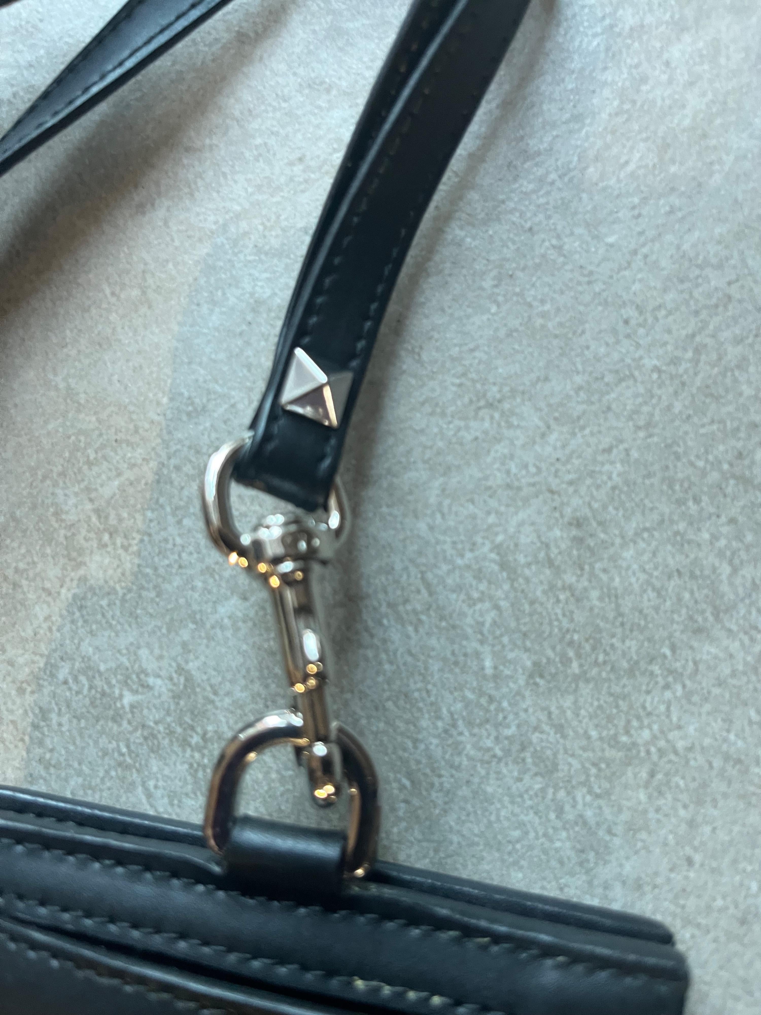 Valentino Black Foldable Wallet on Strap