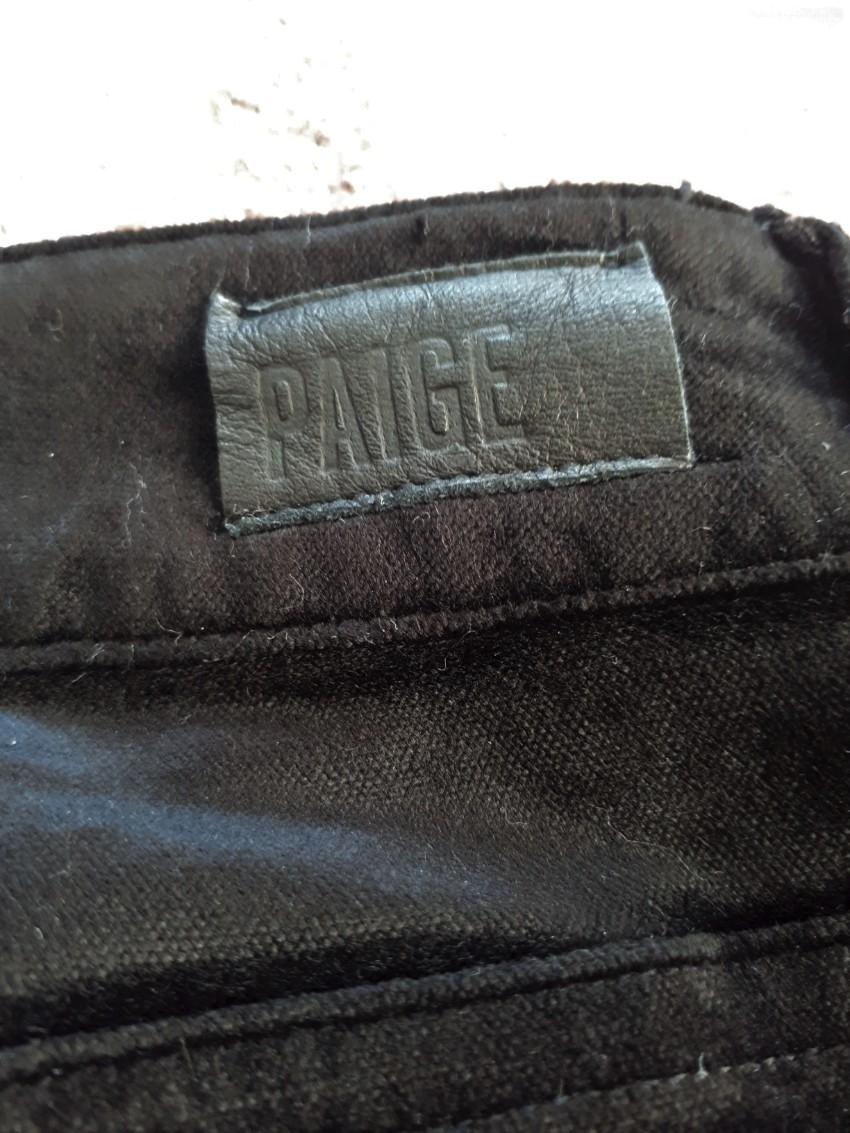 Paige Black Velvet Hoxton Ultra Skinny Pants