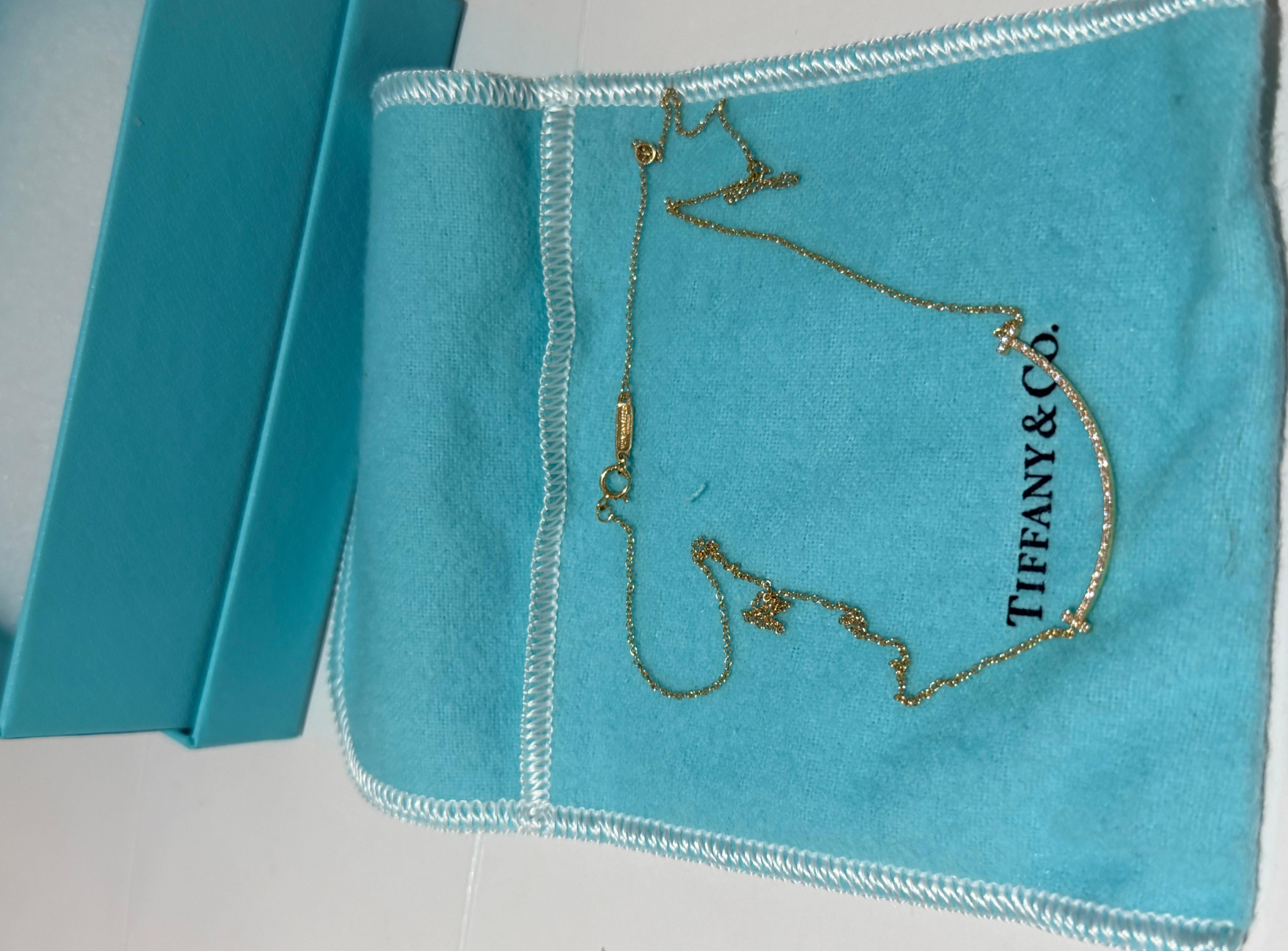 Tiffany Rose Gold And Diamond Necklace