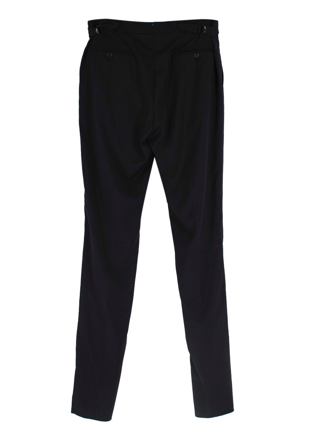 Ralph Lauren Black Tailored Wool Suit Trousers