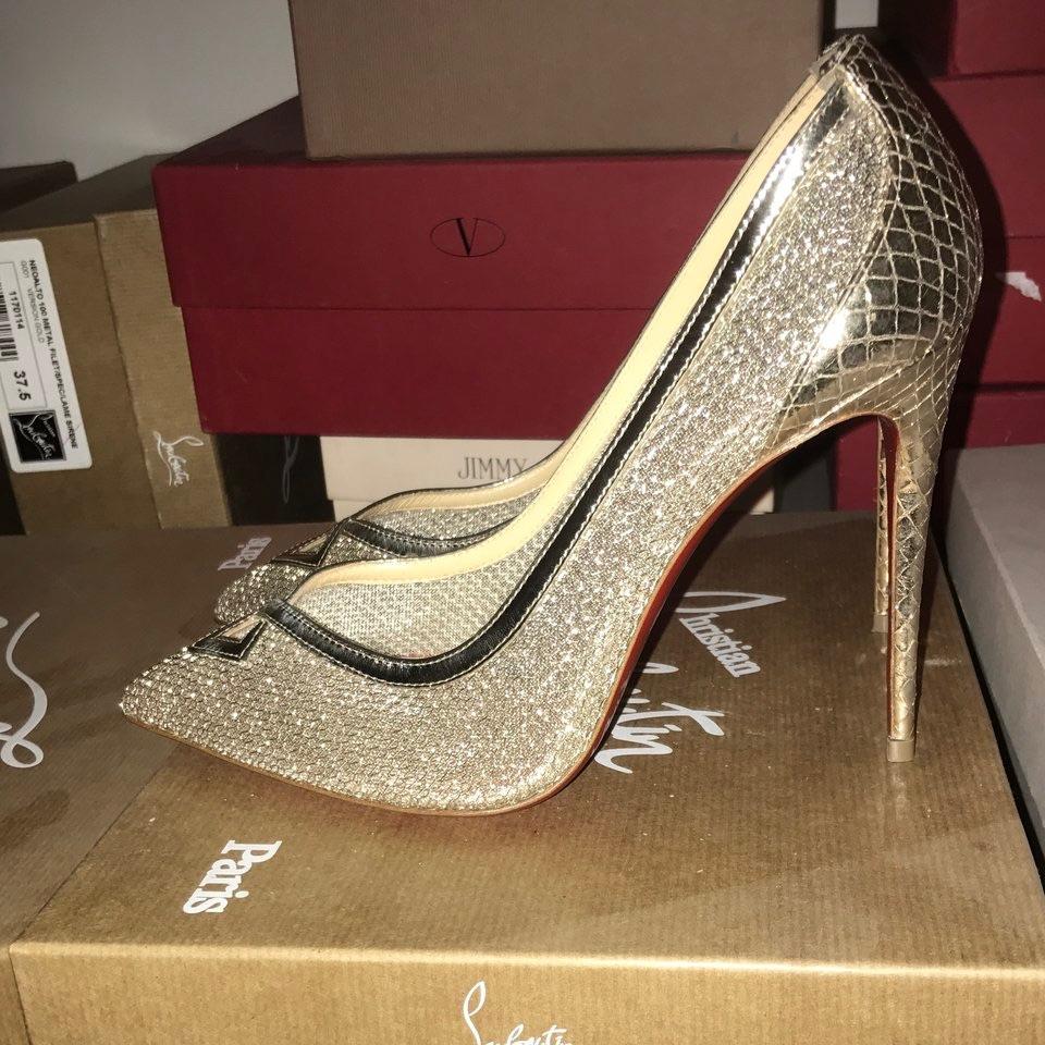 Metallic faux-snakeskin leather Neoalto 100 heeled pumps