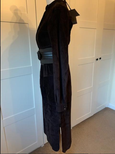 Belstaff Black Suede Belted Dress