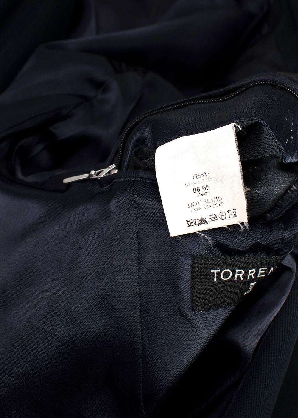 Torrente Navy Cotton Single-breasted Coat