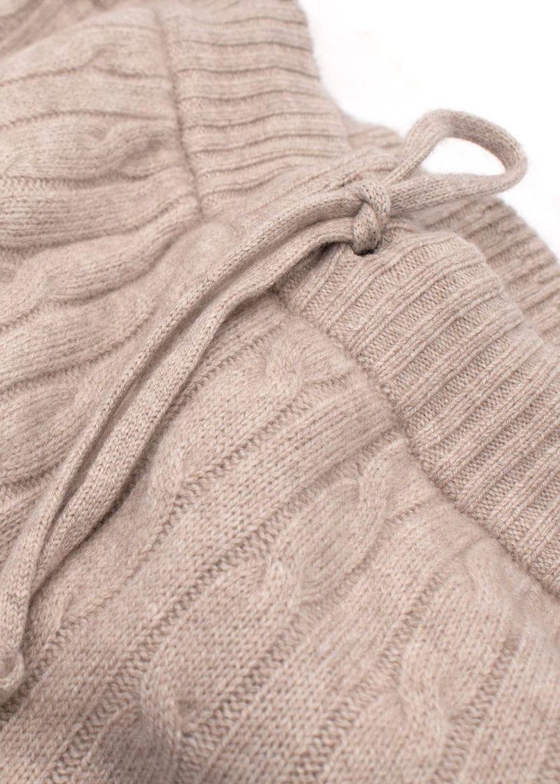 Polo Ralph Lauren Beige Argyle Knit Wool Blend Joggers
