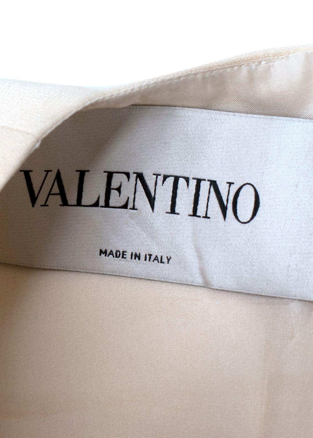 Valentino Striped Wool and Silk Blend Mini Dress