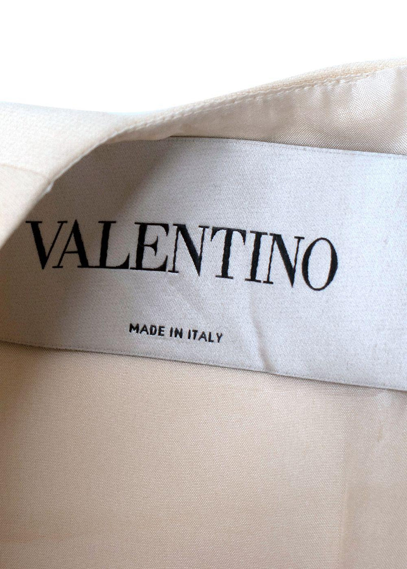 Valentino Striped Wool and Silk Blend Mini Dress